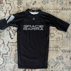 Adidas Black Rash Guard with Red Logo